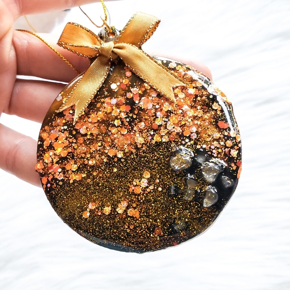 Lunaries Other - One Handmade Christmas Tree Ornament, Gold